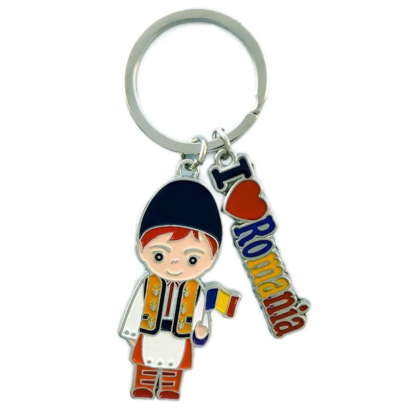 Baiat taran port popular romania, breloc din metal, suvenir, model 578g b